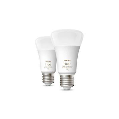 2 glÜhbirnen e27 9w a60 weiss und farbe ambiance 929002468802 29131700 - Philips Hue
