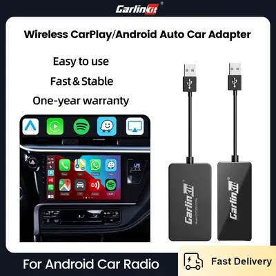 CarlinKit – CarPlay filaire/sans fil/Android Auto Dongle USB Auto Connect mise en miroir pour