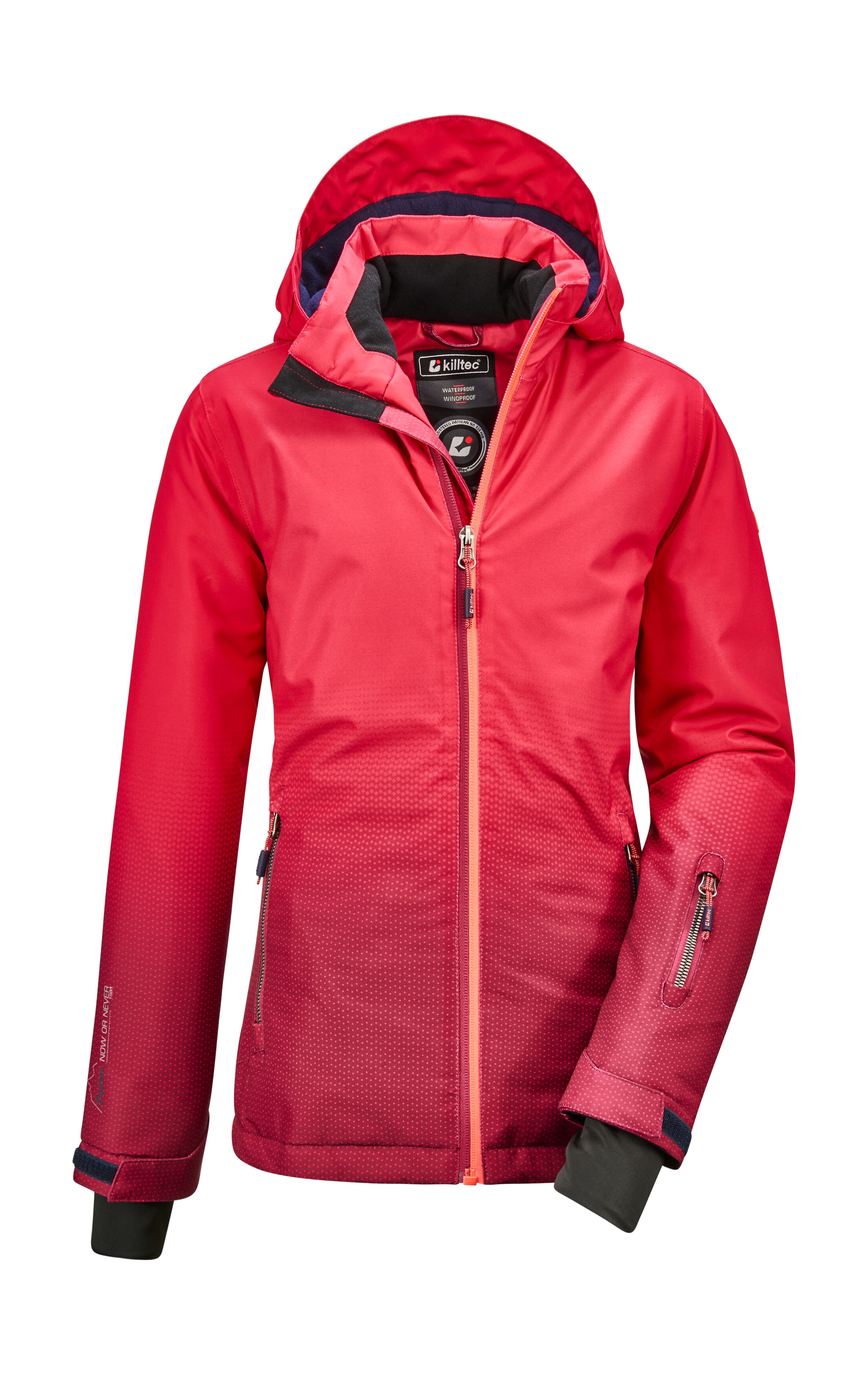 Outdoorjacke KILLTEC "Lynge GRLS JCKT E", Kinder, Gr. 176, pink, Oberstoff: 100% Polyester, Futter: 100% Polyester, Füllung: 100% Polyester, Sportlich, Jacken, Mädchenjacke, wasserdicht/winddicht, 10.000 mm Wassersäule Image