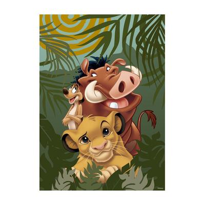 Bild KOMAR "Lion King Carefree Trio", bunt (farbe bild(er): bunt), B:30cm H:40cm, Papier, Holz, Bilder, Wandbild zur Dekoration im Kinderzimmer - ohne Rahmen Image