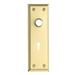 Bright Solid Brass Door Back Plate Stamped w/Keyhole 7 3/4" Renovators Supply