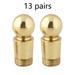 13 Pairs Carpet Rod Finials Bright Brass Ball Tips | Renovator's Supply