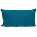 Parkland Collection Transitional Solid Blue Rectangle 14" x 26" Pillow