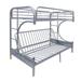 Silver Twin XL Over Queen Futon Bunk Bed