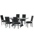 NFusion Armington Wood Dining Set Wood/Upholstered in Gray | 29.75 H in | Wayfair W1755139