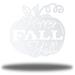Rosalind Wheeler Anansa Happy Fall Y"all Pumpkin Halloween Wall Art Décor Metal in White | 30 H x 30 W x 0.013 D in | Wayfair