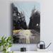 Winston Porter The Road Less Traveled - Wrapped Canvas Graphic Art Canvas, Solid Wood in Black/Blue/Gray | 12 H x 8 W x 1 D in | Wayfair