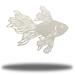 Bayou Breeze Yalamanchili Betta Fish Wall Décor Metal in Gray | 8 H x 8 W x 0.0125 D in | Wayfair 399FC429B08D49F0B787AEE542417B9D