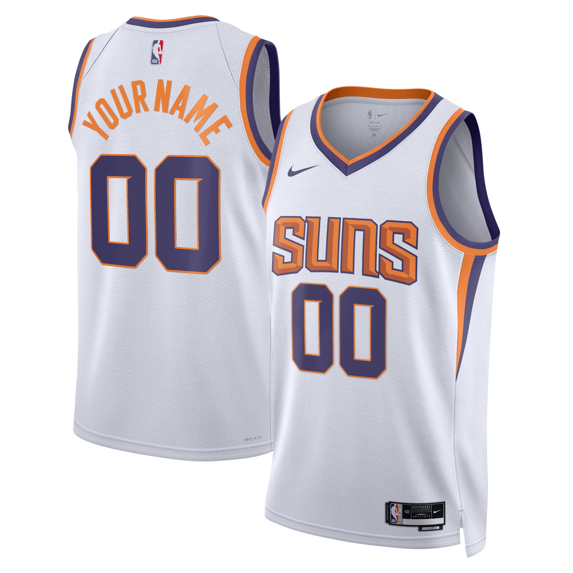 Phoenix Suns Nike Association Swingman Maillot - Personnalisé - Unisexe - Homme Taille: L