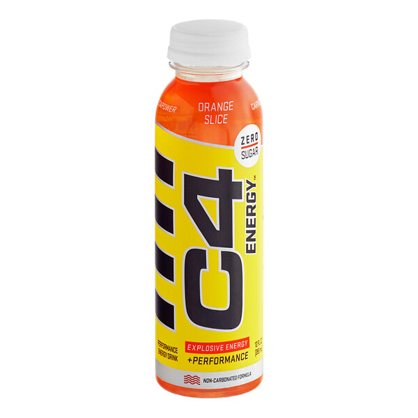C4 Energy Orange Slice Energy Drink 12 fl. oz. Bottle - 12/Case