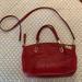 Coach Bags | Coach Satchel With Crossbody Strap. Cherry Red/ Gold Hardware. Genuine Leather | Color: Gold/Red | Size: Os