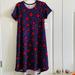 Lularoe Dresses | Lularoe Womens Carly Floral Print Multicolor Tunic Hi-Lo Dress Size Xs Nwt | Color: Purple/Red | Size: Xs