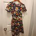 Lularoe Dresses | Beautiful Lularoe Amelia Floral Print Size Small | Color: Blue/Orange | Size: S