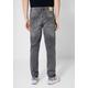 Slim-fit-Jeans STREET ONE MEN Gr. 30, Länge 32, blau (grey denim random wash) Herren Jeans 5-Pocket-Jeans