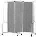6'W x 6'H Fabric Folding Mobile Room Divider