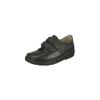 Klettschuh NATURAL FEET "Göteborg", Damen, Gr. 43, schwarz, Leder, casual, Schuhe Klettschuh, mit Stretchmaterial