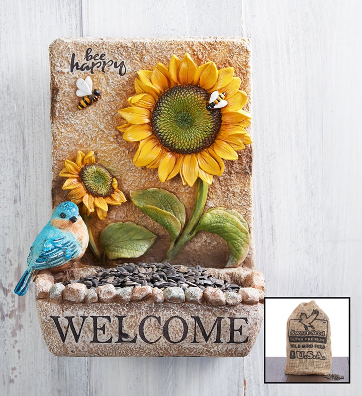 1-800-Flowers Home Decor Outdoor Garden Outdoor Garden Decor Delivery Welcome Birdfeeder​ W/ Seed | Same Day Delivery Available | Happiness Delivered To Their Door