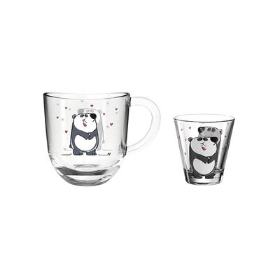Leonardo Bambini Kindertasse und Trinkglas 2er Set Panda Image