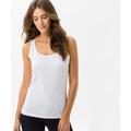 Kurzarmshirt BRAX "Style SILVY" Gr. 40, weiß (offwhite) Damen Shirts Jersey