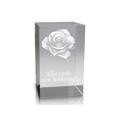 3D Glaskristall Rose mit Text 'Alles Liebe zum Muttertag'