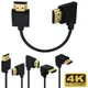 Câble Court Mince Super Doux Compatible HDMI 3.0 Mâle à Mâle Angle Droit vers le Bas 4K HD @