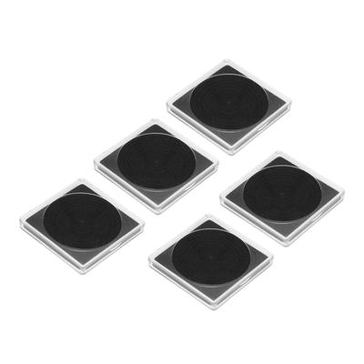 Coin Snap Holder Coin Case Storage Square Fit 16-36mm Coins, 5pcs Clear Black - Transparent, Black