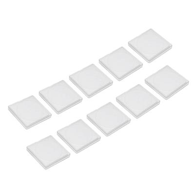 Coin Snap Holder Coin Case Storage Square Fit 18-38mm Coins, 10pcs Clear White - Transparent, White