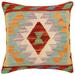 Bohemian Stephine Turkish Hand-Woven Kilim Pillow - 17" x 18"