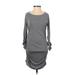 Ann Taylor Casual Dress: Gray Solid Dresses - Women's Size X-Small