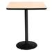 KFI Studios Mode Square Breakroom Table Metal in White/Black/Brown | 42 H x 30 W x 36 D in | Wayfair T30SQ-B1917-BK-NA-38