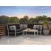 Sol 72 Outdoor™ Mckinnon Patio Sectional w/ Cushions Metal/Rust - Resistant Metal in Pink/White/Brown | 34.75 H x 60.5 W x 32 D in | Wayfair