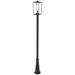 Z-Lite 1 Light Outdoor Post Mounted Fixture in Black Finish