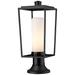 Z-Lite 1 Light Outdoor Pier Mounted Fixture in Black Finish