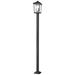 Z-Lite 3 Light Outdoor Post Mounted Fixture in Black Finish
