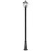 Z-Lite 3 Light Outdoor Post Mounted Fixture in Black Finish