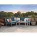 Sol 72 Outdoor™ Mckinnon Patio Sectional w/ Cushions Metal/Rust - Resistant Metal in Gray | 34.75 H x 60.5 W x 32 D in | Wayfair LTDR5116 40624254