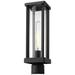 Z-Lite 1 Light Outdoor Post Mount Fixture in Black Finish