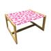 The Holiday Aisle® Love Coffee Table, Pinkish Monochrome Pattern w/ Swirling Tailed Hearts Romantic Concept | 15.75 H x 29.13 W x 24.4 D in | Wayfair