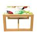 East Urban Home Tropical Coffee Table, Watercolor Style Pattern Of Exotic Birds & Green Leaves Island Flowers | Wayfair