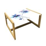 East Urban Home Watercolor Flower Coffee Table, Flora Drawing Soft Spring Colors Retro Style Floral Art | 15.75 H x 29.13 W x 24.4 D in | Wayfair