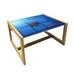 East Urban Home Ocean Coffee Table, Turtle Swims To The Surface Of Deep Sea The Sun Rays Nature Picture Art | 15.75 H x 29.13 W x 24.41 D in | Wayfair