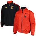 Men's adidas Red/Black Belgium National Team AEROREADY Reversible Anthem Full-Zip Jacket