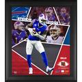 Stefon Diggs Buffalo Bills Framed 15" x 17" Team Impact Player Collage with a Piece of Game-Used Football - Limited Edition 500