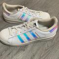 Adidas Shoes | Adidas Superstar J Iridescent 2019 Aq6278 Size 6 1/2 | Color: White | Size: 6.5