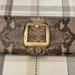 Michael Kors Bags | Michael Kors Snakeskin Clutch With Gold Buckle | Color: Black/Silver | Size: 10.5"X5"X1"