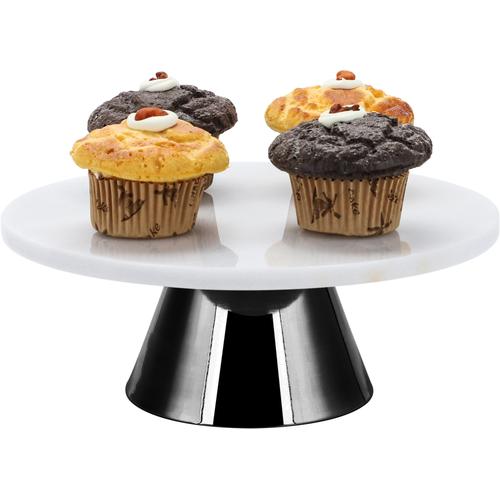 Tortenplatte ECHTWERK Servierplatten Gr. Ø 30 cm, schwarz Tortenplatten Tortenständer zum Servieren von Gebäck, Obst, Käse, Dessert