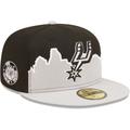 Men's New Era Silver/Black San Antonio Spurs 2022 Tip-Off 59FIFTY Fitted Hat