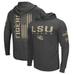 Men's Colosseum Heather Black LSU Tigers Team OHT Military Appreciation Long Sleeve Hoodie T-Shirt