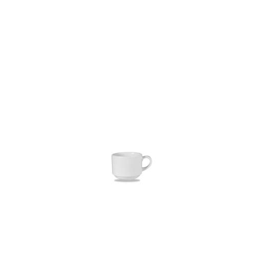 Profile Line Stapelbare Kaffeetasse ø5,3cm 90ml weiß, ohne Untertasse (12 Stück) von CHEFGASTRO