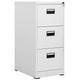 Festnight Heavy Duty Steel Filing Cabinet, 3 Drawer Filing Cabinet, Fully Welded Construction with 45kg Drawer Tolerance, Lockable Office Storage, 46 x 62 x 102.5 cm Light Grey